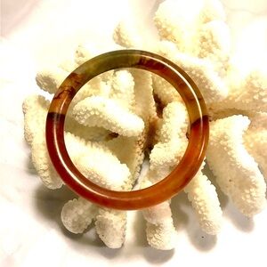 Beautiful multicolored brown Agate Bangle.